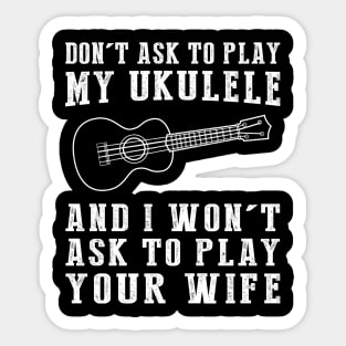 Ukulele Protocols T-Shirt Sticker